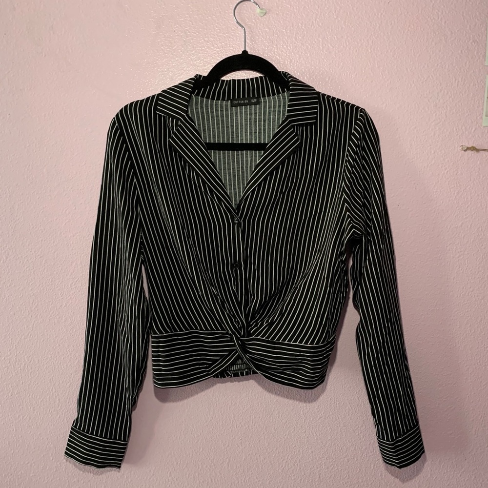 NEW Cotton On Striped Button  Up